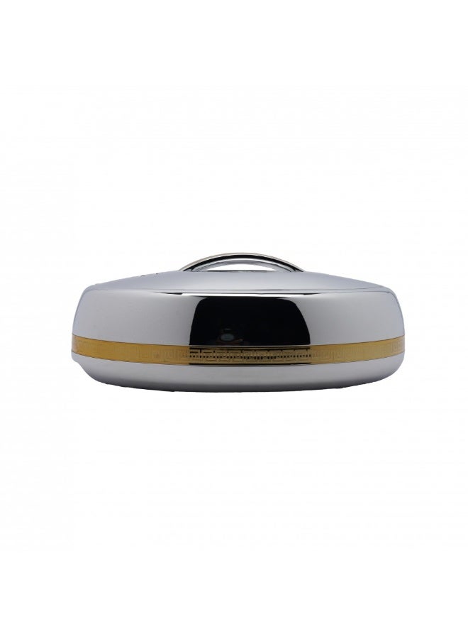 Golden Fire Chrome Food Container – Silver and Gold Color – Capacity 3.5 Liters - Image 2